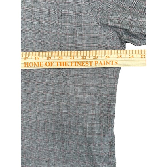 Vtg Tommy Hilfiger Shirt Men's Sz 16.5 35 Gray Long Sleeve Windowpane Pattern - Picture 4 of 7